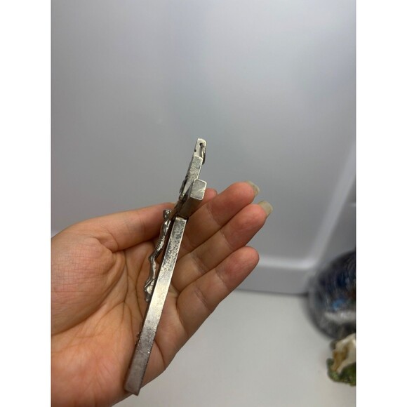 VTG MEMENTO MORI PECTORAL CRUCIFIX 5" EUROPEAN PENDANT CROSS SKULL BONE WOOD - Picture 5 of 9